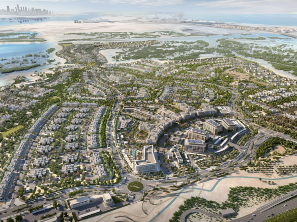 jubail island aerial view