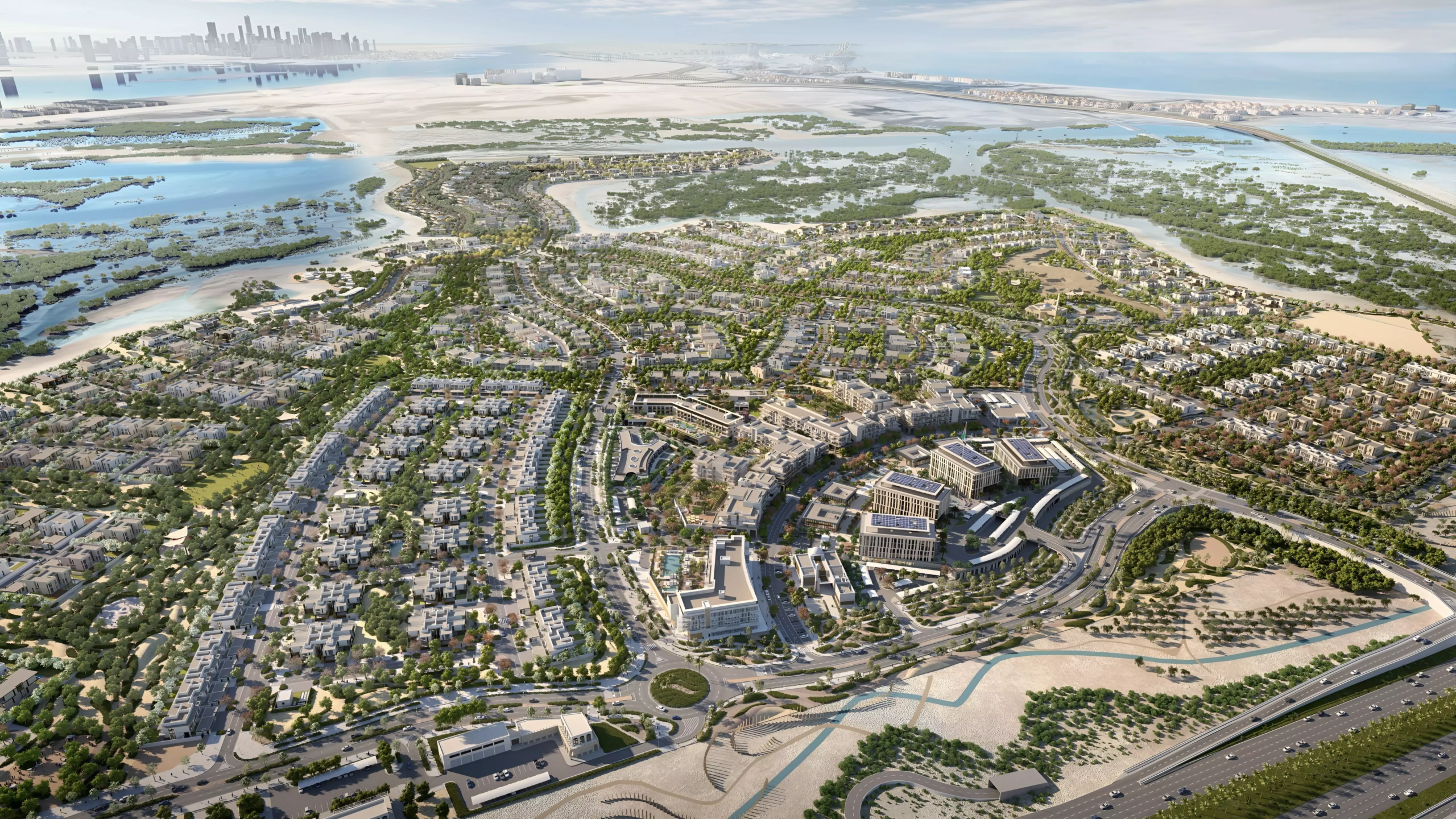 jubail island aerial view