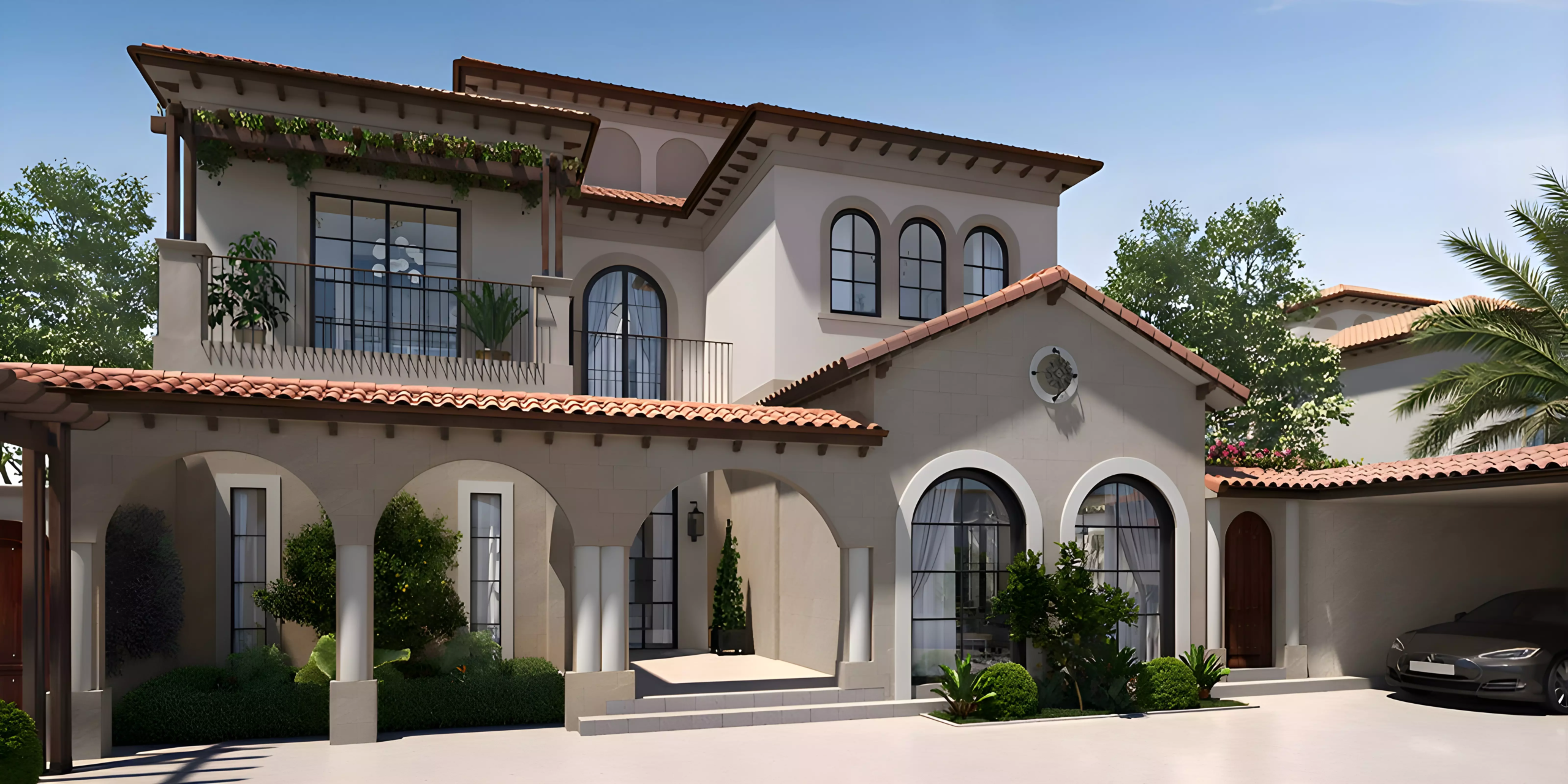 jubail island villa front view